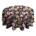 thumbnail image 4 of Pioneer Flower Floral Print Pattern Round Tablecloth 60"x60",Wrinkle Wipeable Table Cloth for Kitchen Dining Room Picnic Patio Party, 4 of 6