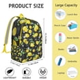 thumbnail image 4 of Summer Lemon Fruit Print Backpack, Cute Yellow Citrus Pattern Daypack with Retro Floral Design for School and Picnic, 4 of 5
