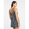 thumbnail image 3 of Time and Tru Women's and Women's Plus Size One Shoulder Swim Dress, Sizes XS-3X, 3 of 5