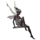 thumbnail image 1 of Estatua de hada de césped con alas, figura de ángel, escultura de paisajismo, artesanía Marrón, 1 of 9