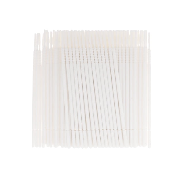Unique Bargains 100 Pcs Disposable False Eyelash Removal Cotton Swab White