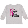 thumbnail image 3 of Inktastic Breast Cancer Awareness I Support My Great Grandma Boys or Girls Long Sleeve Toddler T-Shirt, 3 of 5