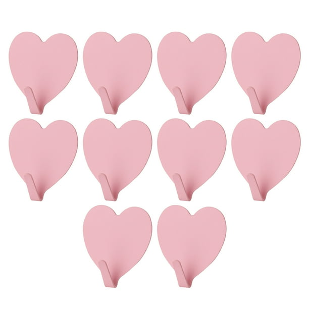 Ganchos de pared Wosthever multiusos 10 piezas color rosa