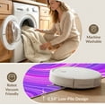 thumbnail image 5 of ODIKA 3'x5' Washable Accent Rug Pet Friendly, Non-Shedding Mat Pink Ombre Tie Dye Swirl Blend Furry Quilted Purple Gradient Refined for Bedside, Nursery Room, 5 of 7