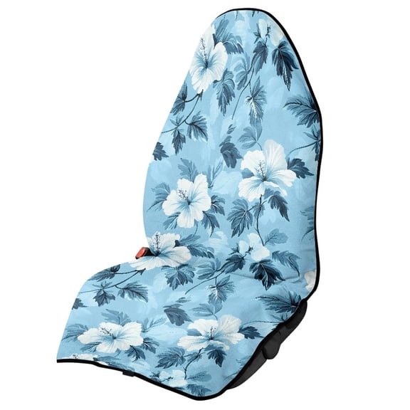 XYZCANDO Hibiscus Terry Cloth Car Seat Covers Machine Washable Car Seat Towel Cover, Dog & Kid Auto Protector Fashion Seat Cover Towel Fit for Cars Trucks Sedans