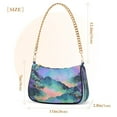 thumbnail image 3 of Ryvnso Abstract Art Mountain Womens Chain Shoulder Bag Tote Handbags Clutch Hobo Purse with Zipper for Travel, 3 of 7