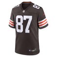 thumbnail image 2 of Men's Nike Giovanni Ricci  Brown Cleveland Browns  Game Jersey, 2 of 6