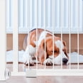 thumbnail image 3 of SHISUYAN 4pcs Pet Gate Support Feet Freestanding Dog Gates Stabilizer Feet Plastic Triangle Reinforcement Fittings White, 3 of 8