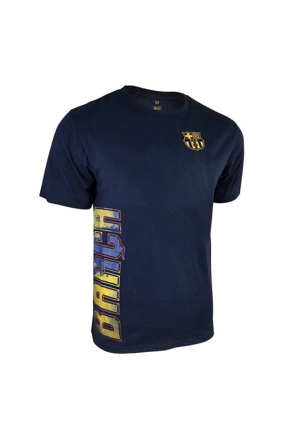 Men FC Barcelona Officially Licensed Soccer T-Shirt Cotton Tee -13 Medium