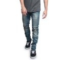 thumbnail image 6 of Victorious Men's Artisanal Crease Moto Biker Jeans - Sand Hill - 32/32, 6 of 6