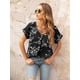 thumbnail image 5 of Blusa elegante tipo túnica con cuello en V para mujer, top de gasa, 5 of 6