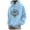 Light Blue, variant on LUOGENLI Hoodies for Men Zip up Navy Blue Halloween Pullover Hoodie Long Sleeve Casual Sweatshirt with Graphic Print for Fall Season Comfort Fit Hoodies for Men Cotton Full Zip Light Gray Size M