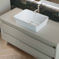 thumbnail image 4 of Dax Lotus Solid Surface Rectangle Vessel Basin White Glossy - (16" X 11"), 4 of 4