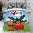 thumbnail image 4 of Bing TV Conjunto de sábanas temático, trío de piezas, cómodo y amigable con la piel, diseño único, regalo de decoración para el hogar para familiares, amigos y fans, 90 cm * 190 cm, 4 of 6