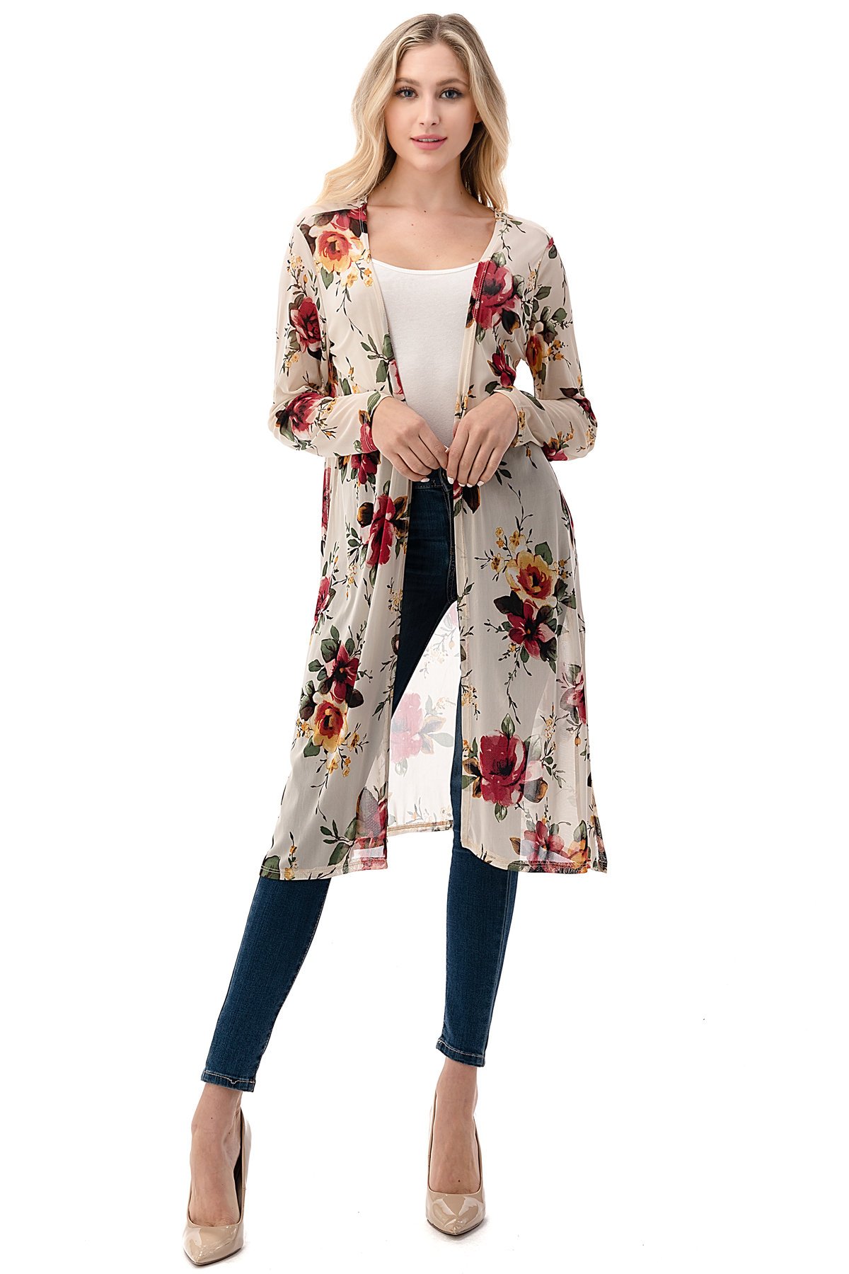 floral light cardigan