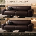 thumbnail image 3 of 24" x 54" Self-Adhesive Leather Repair Patch Roll, Peel & Stick Vinyl Repair Tape for Sofa, Couch, Car Seats & Furniture (Dark Brown), 3 of 6