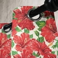 thumbnail image 3 of Ambesonne Hawaii Grommet Curtain, Botanic Bouquet Retro, 50" x 120", Beige Fern Green Red, 3 of 6