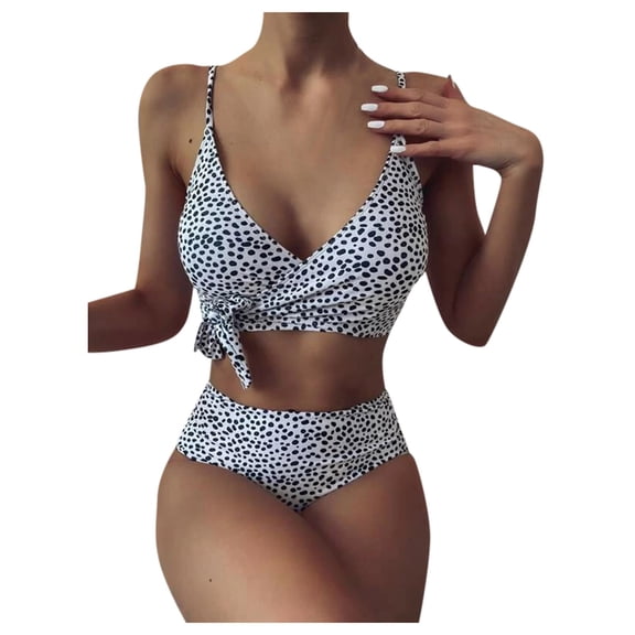 Miluxas Womens swimsuits clearance,Women Bandeau Bandage Bikini Set Push-Up Brazilian Swimwear Beachwear Swimsuit White S(S)