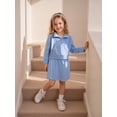 thumbnail image 6 of BemeyourBBs Toddelr Baby Girl Skirt Set Outfits Kids Girls Fall Winter Spring Clothes 2T 3T 4T 5T Half Zip-up Long Sleeve Pullover Sweatshirt A-line Skirt, 6 of 9