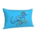 thumbnail image 2 of Kll Fun Riding Dinosaur Pillow Covers Envelope Closure,Super Soft And Cozy Fuzzy Fleece Pillow Case Cover 20"X30", 2 of 9