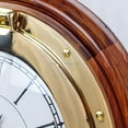 thumbnail image 4 of Nagina International Premium Nautical Porthole Brass Time's Clock On Solid Wood Base | Wall Decor | Pirates Maritime Gift, 4 of 6