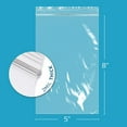 thumbnail image 2 of GPI 5” x 8” Reclosable Ziplock Bag 2 Mil Clear Zipper Bags, 100-Pack, 2 of 8