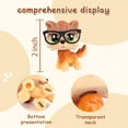 thumbnail image 7 of Mini Pet Toy Wolf #2141 with Glasses Accessory Collectible Little Animal Figurine Toys, 7 of 7
