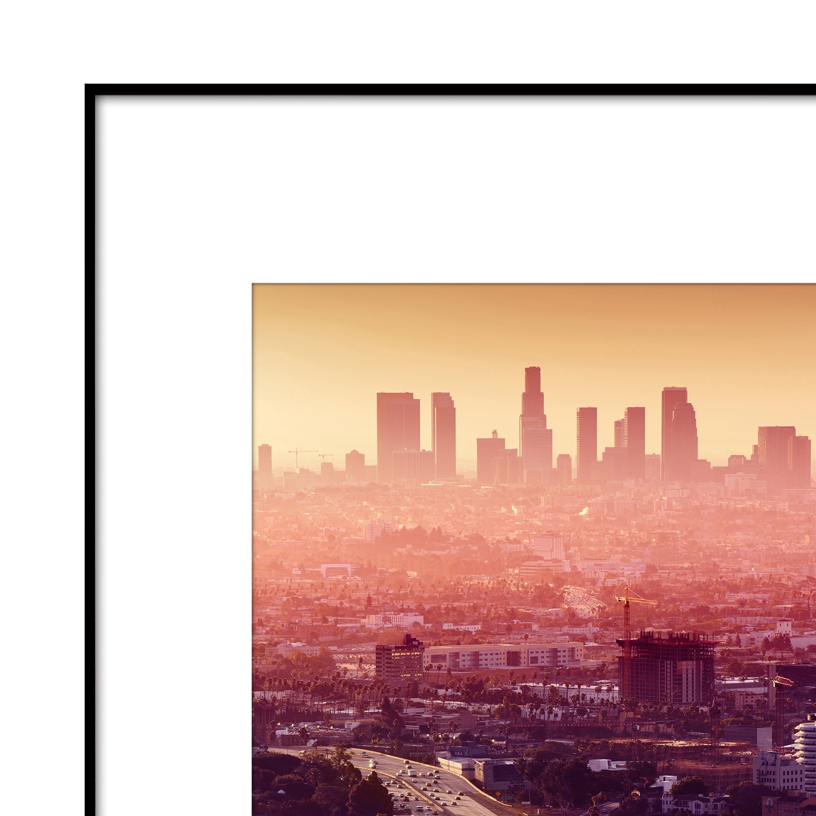 Americanflat Front Loading 16x20 Picture Frames in Black - Displays 11x14 With Mat and 16x20 Without Mat - Set of 2 Thin Frames with Shatter-Resistant Glass - Horizontal and Vertical Formats for Wall
