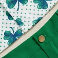 thumbnail image 7 of Okbabeha Toddler Boy Irish Shorts Set Clover Button-up Bow Tie Shirt Shorts, 7 of 7