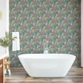thumbnail image 6 of Ambesonne Floral Peel & Stick Wallpaper for Home, Exotic Dried Leaves Print, 13"x36", Cadet Blue Pink Green, 6 of 6