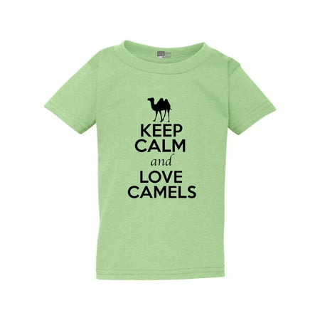 

Keep Calm And Love Camels Deserts Animal Lover Toddler Kids T-Shirt Tee