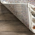 thumbnail image 3 of nuLOOM Jodie Rainbow Zebra Braided Tassle Area Rug, 3' x 5', Ivory, 3 of 9