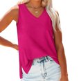 thumbnail image 1 of Soki Womens Sleeveless Tank Tops V Neck Racerback Relaxed Fitted Casual Tee, 1 of 7