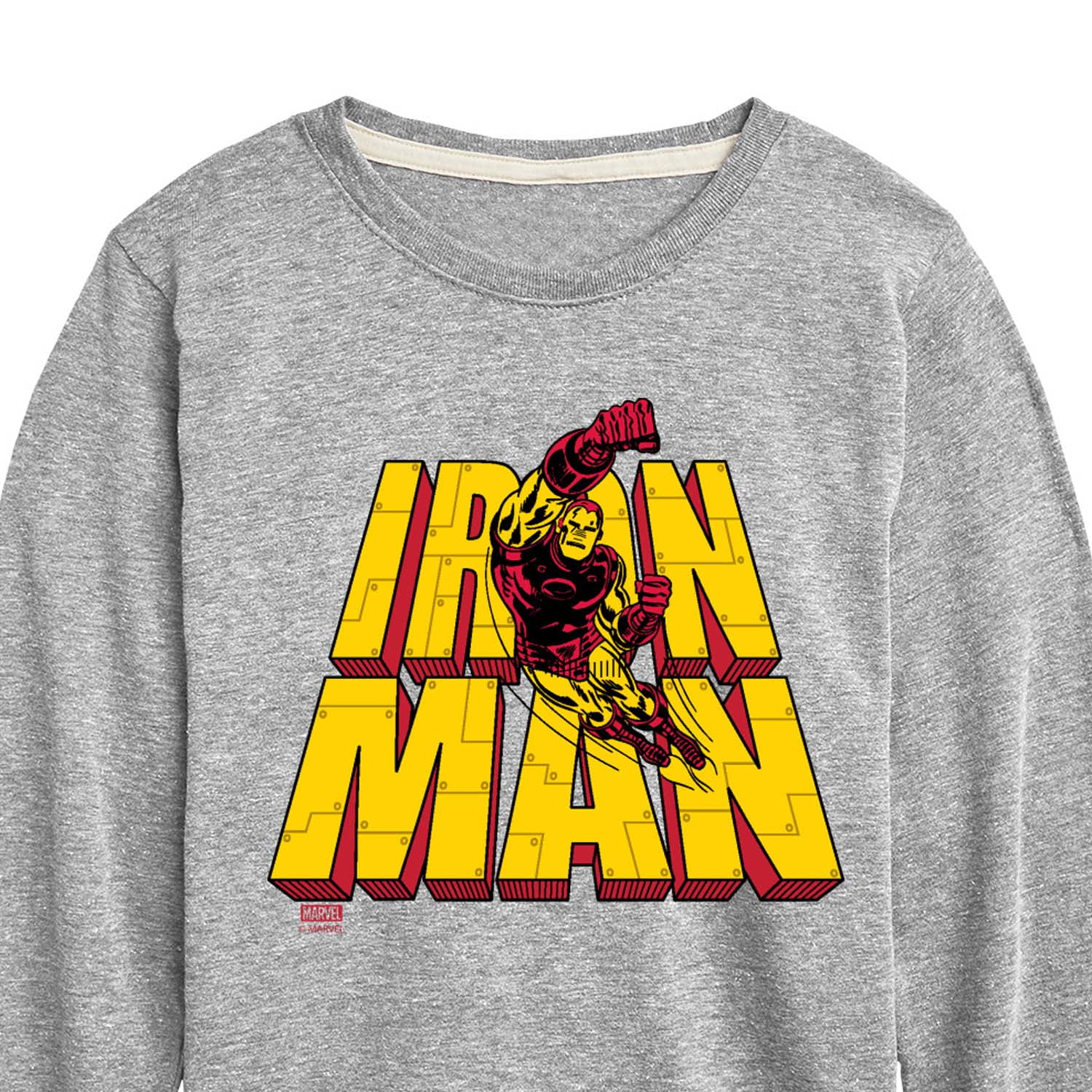 Marvel Iron Man - Stacked Name - Toddler And Youth Long Sleeve Graphic T-Shirt
