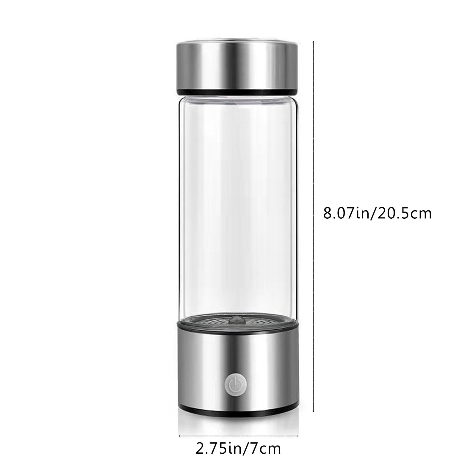 Hydrogen Water Generator Bottle, 14 Oz Portable Hydrogen Water Bottle,SPE/PEM Technology, Portable Rechargeable Hydrogenated Water Glass Bottle for Home, Gym, Office & Travel