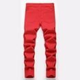 thumbnail image 4 of Baggy Jeans Kids Boys Jeans Casual With Pocket Baggy Pants Outdoor Trousers Hip Hop Streetwear Boy Denim Pants Watermelon Red 10 Years-13 Years, 4 of 7