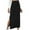 Black, variant on jovati Womens Versatile Half Skirt Solid Color Elastic Wrapped Hip Skirt Split Skirt