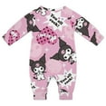 thumbnail image 2 of Kuromi And My Melody Baby Footless Rompers, Long Sleeve Baby Onesie Jumpsuit for Boys Girls, 2 of 8