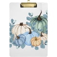 thumbnail image 2 of FMSHPON Thanksgiving Blue Pumpkin Leaves Clipboard Hardboard Wood Nursing Clip Board and Pull for Standard A4 Letter 13x9 inches, 2 of 5