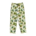 thumbnail image 4 of Goofa Green Hawaii Palms Printed Soft Pajama Pants for Women, Wide Leg Comfy Casual Lounge Yoga Pants-, 4 of 9