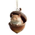 thumbnail image 2 of 9‑Pack Forest Animal Acorn Acrylic Ornaments, Woodland Creature Hanging Decor for Christmas Tree Wreath Home Holiday Decoration, 2 of 4