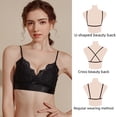 thumbnail image 2 of Ropa interior de mujer, ropa interior sexy de encaje sin aro de acero, copa triangular de algodón fino, hermosa espalda, pecho grande, conjunto de sujetador pequeño, 2 of 6