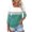 502_Green, variant on 3/4 Sleeve T Shirts for Women Fashionable And Casual Patchwork Color Square Neck Three Quarter Top Shirt T Shirts for Women Grey