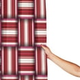 thumbnail image 4 of XMXY Abstract Woven Red Stripes Long Shower Curtains, Waterproof Weighted Thick Bathroom Curtain with 12 Iron Hook, 72x72 Inch, 4 of 9