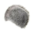 thumbnail image 1 of Gorro de imitación de invierno regalo  para motocicleta al aire libre señoras niñas Gris Claro Negro Zulema  Sombrero de invierno, 1 of 7