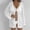 White, variant on Women's Swimwear Cover Up New Long Sleeve V-neck Solid Color Lace-up Beach Smock
