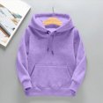 thumbnail image 2 of Godom Boys Sweatshirts Kids Child Toddler Boys Girls Solid Long Sleeve Patchwork Hooded Thickened Warm Sweatshirt Pullover Blouse Tops Out, 2 of 4