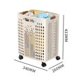 thumbnail image 5 of tasrioml Clothes Laundry Basket with Wheels Large Capacity Foldable Design Wheeled Hamper Storage Basket with Handle, 5 of 8