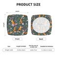 thumbnail image 6 of Lsque Wolf Fox In Flower Forest Printed Square Couch Cushion Covers, Floral Sofa Cushion Covers Replacement, Stretch Couch Covers for Couch-16.9in, 6 of 9