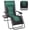 Black Green, variant on SHOUFTW Padded Zero Gravity Chair, Heavy Duty Outdoor Recliner, Foldable Anti Gravity Lounge Chair for Yard Camping Poolside, Black Green